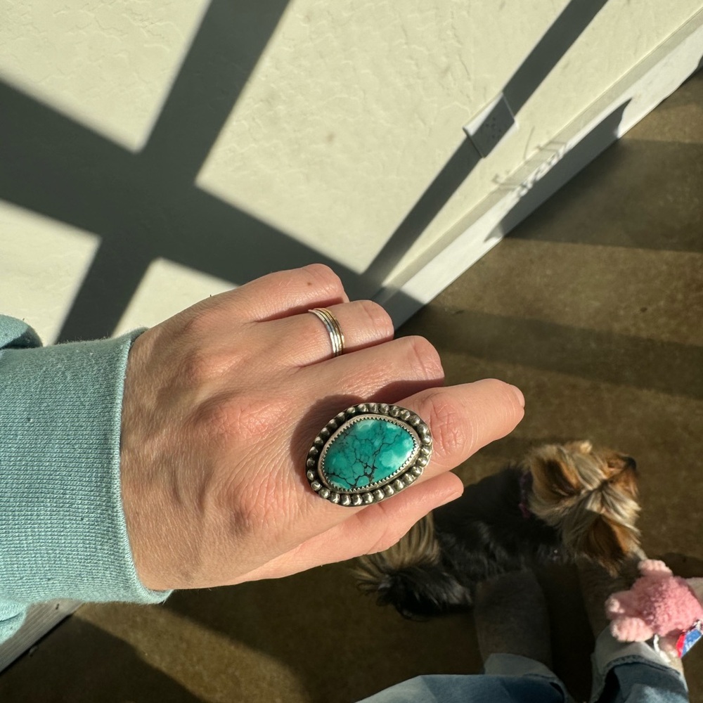 Bamboo Mountain Turquoise Ring SZ 7.5
